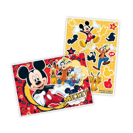 Painel Kit Decorativo Mickey Clssico 2 placas 64x45cm Unidades