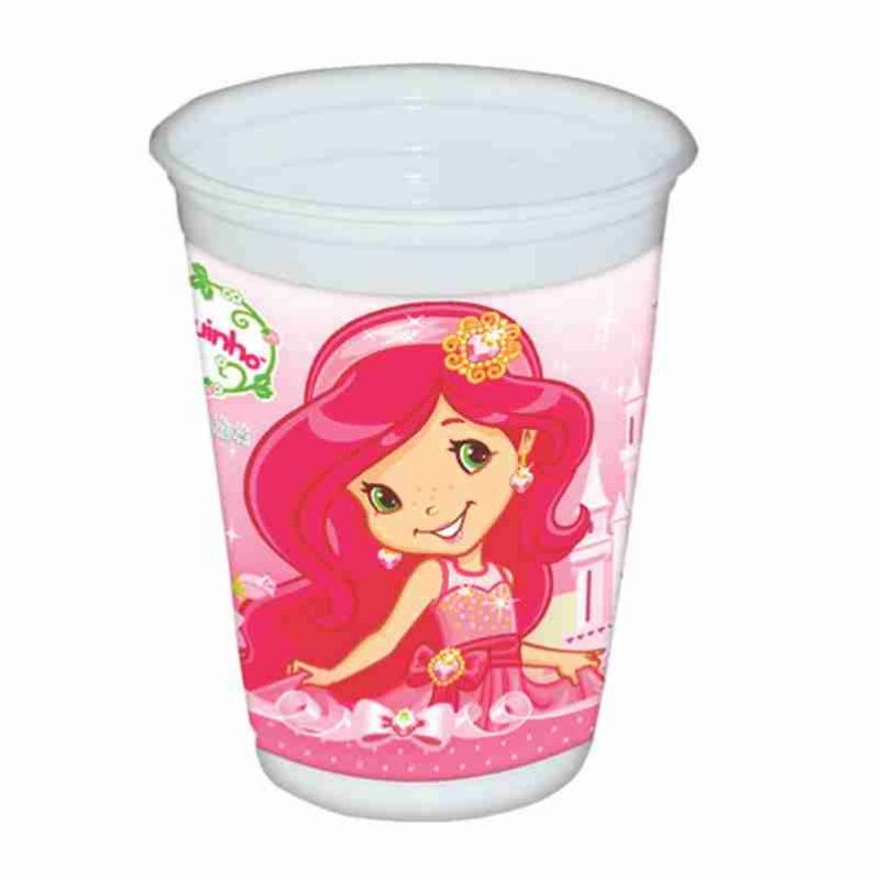 Copo Moranguinho Princesa 08 Unidades