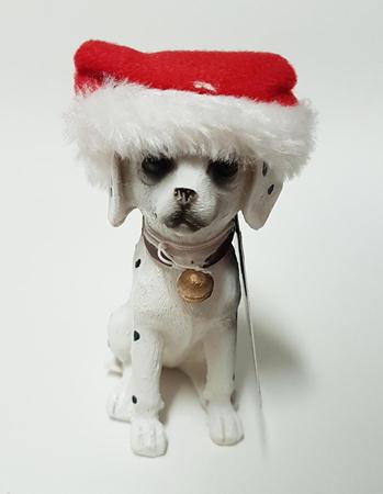 Cachorrinho Resina Natal 9cm Unidade