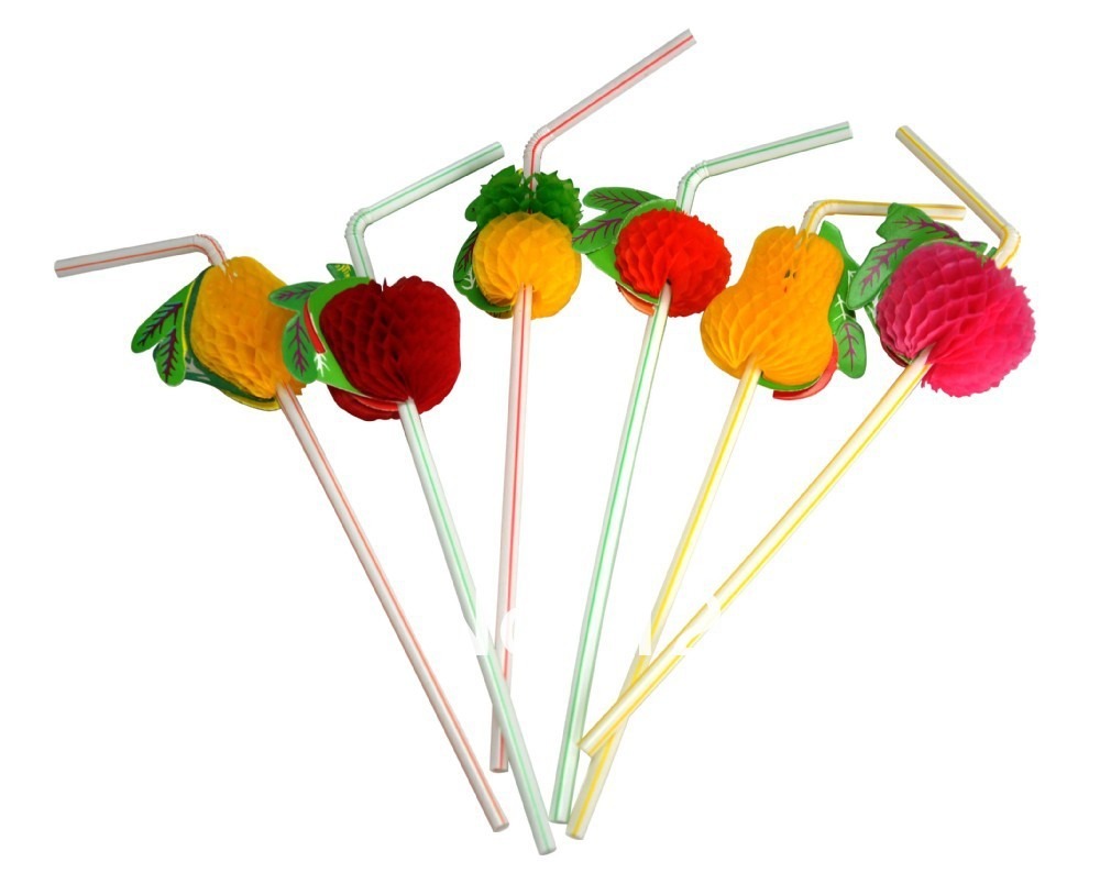 Canudos com Frutas 12 unidades