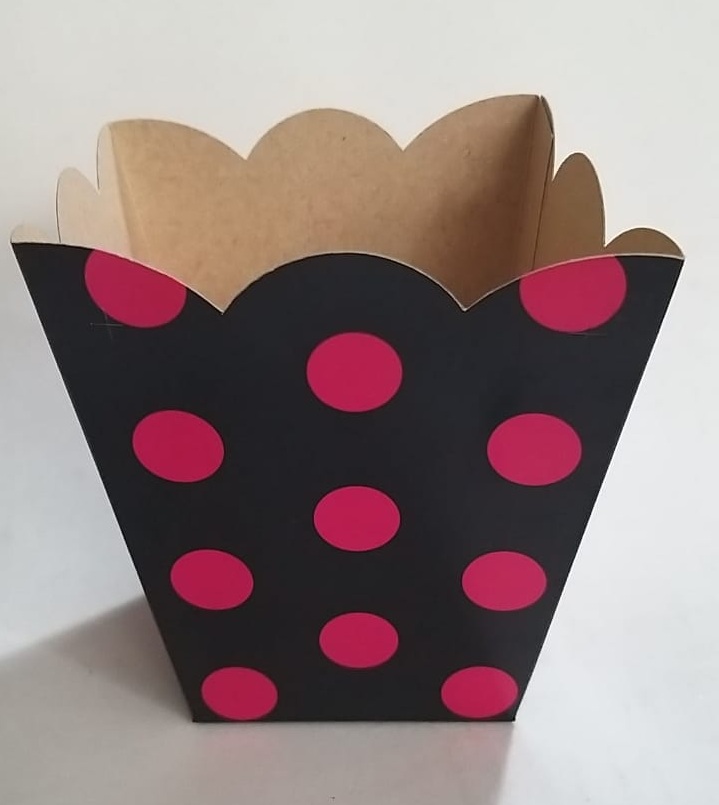 Cachepot Preto Po Pink 08 Unidades