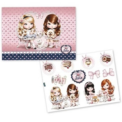 Painel Kit Decorativo Jolie Ch 2 Placas 62x48cm