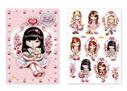 Painel Kit Decorativo Jolie New Cherry 2 Placas 62x48cm