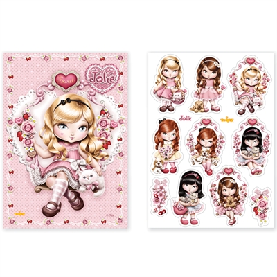Painel Kit Decorativo Jolie New Vanilla 2 Placas 62x48cm