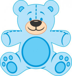 Aplique Pq Ursa Azul Ref 6610
