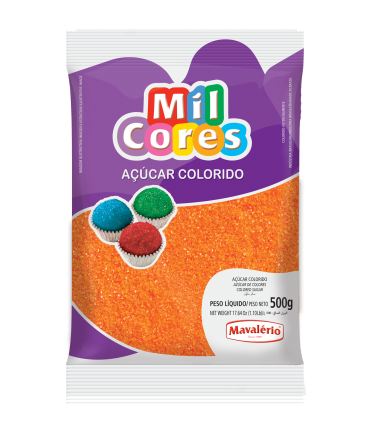 Acar Cristal Colorido 500g Laranja