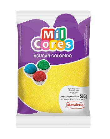 Acar Cristal Colorido 500g Amarelo
