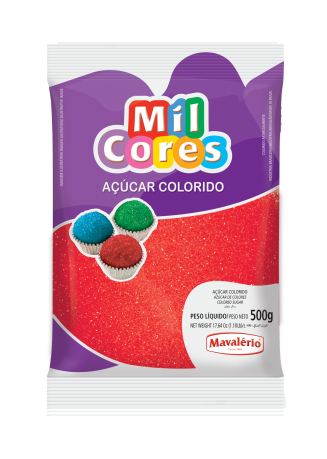Acar Cristal Colorido 500g Vermelho