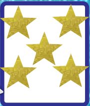 Aplique Estrelas Glitter Dourado 4,5x4cm 05unidades