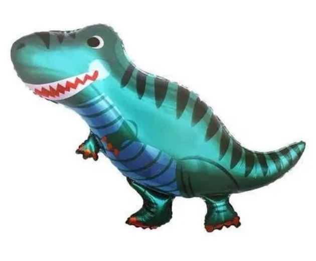Balo Metalizado Dinossauro 80cm Verde Unidade