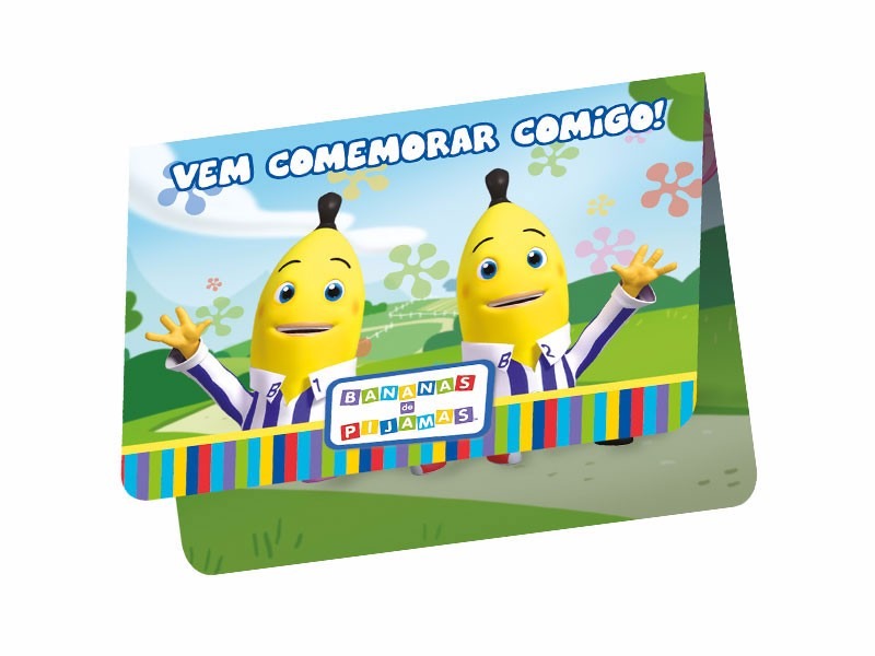 Convite Bananas de Pijamas 08 unidades