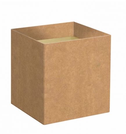 Cachepot Albano Quad Liso 15,3x15,3x15,3 Natural Unidade