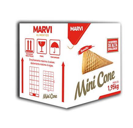 Mini Casquinha Biju Mini Cone Baunilha 300 Unidades