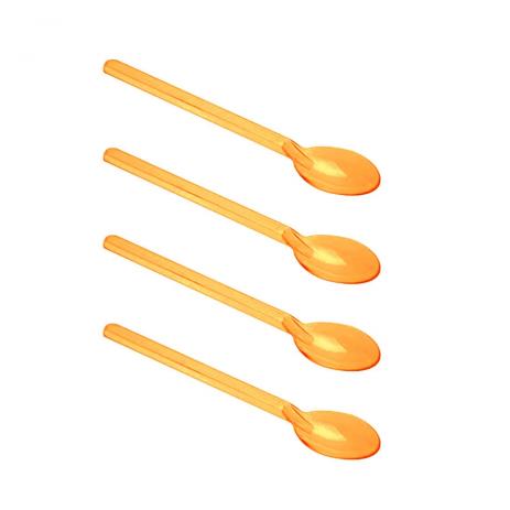 Mini Colher Acrlica Piccolo Laranja 100 Unidades