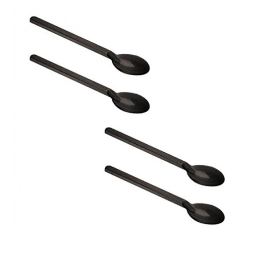 Mini Colher Acrlica Piccolo Preto 100 Unidades