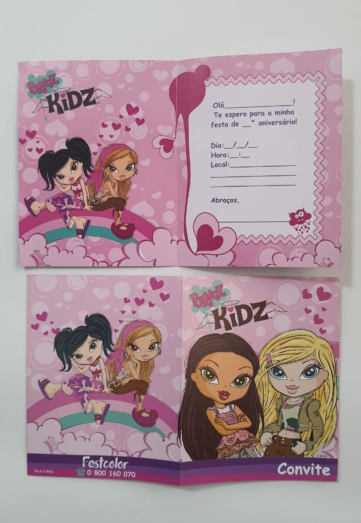 Convite Bratz Kidz 08 Unidades