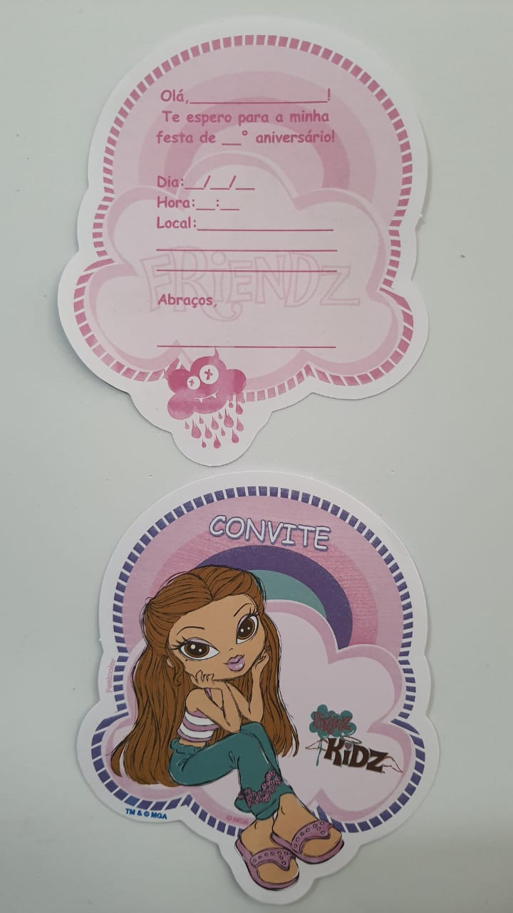 Convite Bratz Kidz 08 Unidades