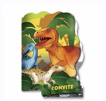 Convite Dino 08 Unidades