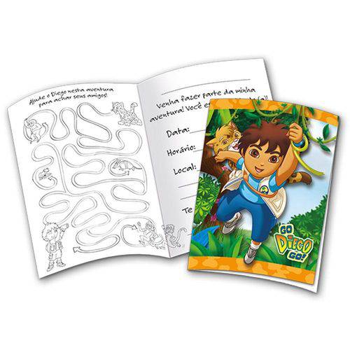 Convite Go Diego Go 08 Unidades