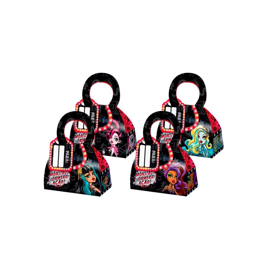 Caixa Surpresa Bolsa Monster High 13,5x10,5x5cm 08 Unidades