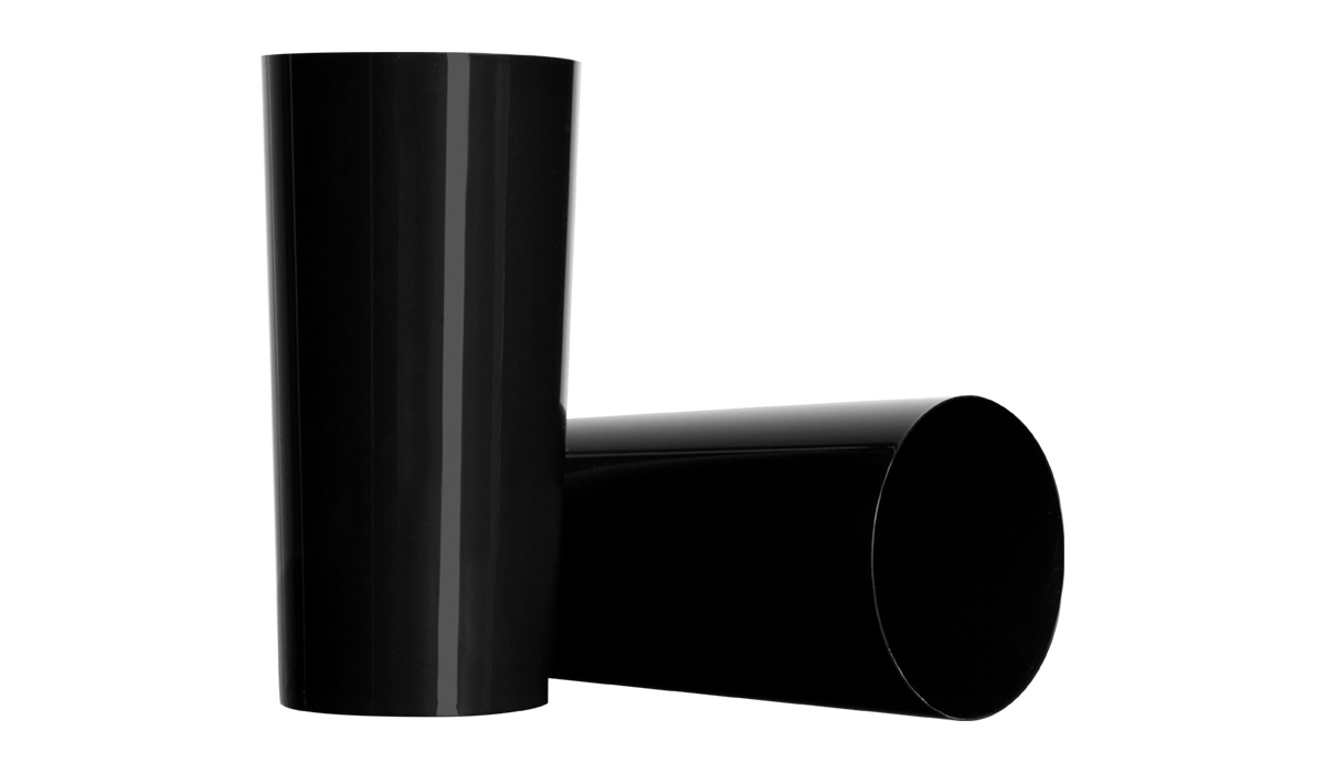 Copo 340 ml Acrlico Long Drink Preto 10 Unidades
