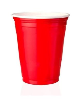 Copo Plstico 400ml Vermelho 25 Unidades