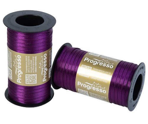 Fita Cetim Duplo T900/000 4mm Cor 675 Violeta Unidade
