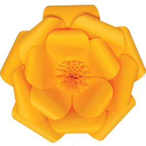 Flor Papel Camlia M Amarela