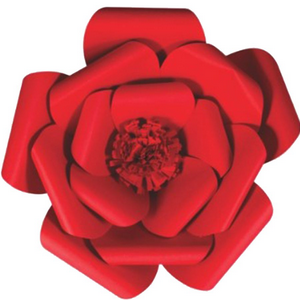 Flor Papel Camlia M Vermelha