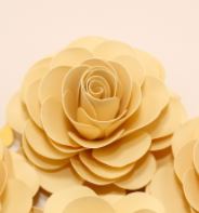 Enfeite Folha Dourada Com Flor Mdia Palha Unidade