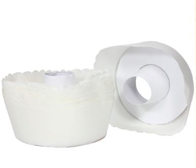 Forma Para Torta Suica Com Tubo 13cm Branca 100 unidades