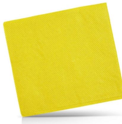Guardanapo 19,5x22,5cm Amarelo 50 Unidades