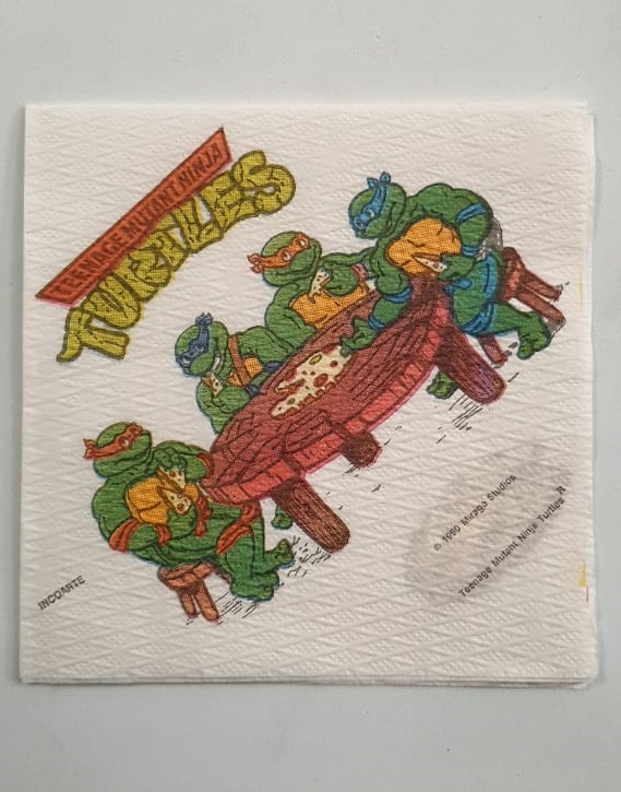 Guardanapo 24x24 Tartarugas Ninjas 50 Unidades