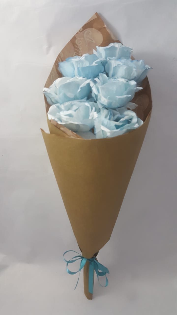 Kit Bouquet Para Bombons Azul 07 botes