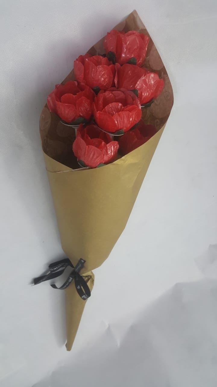 Kit Bouquet Para Bombons Vermelho 07 botes