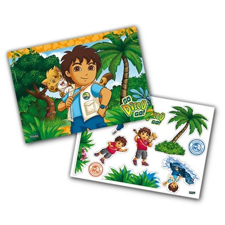 Painel Kit Decorativo Go Diego Go (01 Painel e Peas Destacveis)