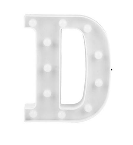 Luminoso Led Plstico Letra D