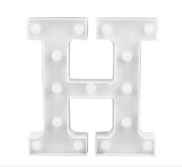 Luminoso Led Plstico Letra H