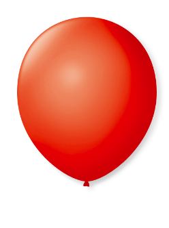 Balo N5 Redondo Liso Vermelho Quente 50 Unidades