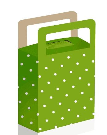 Caixa Surpresa Verde Po Branca