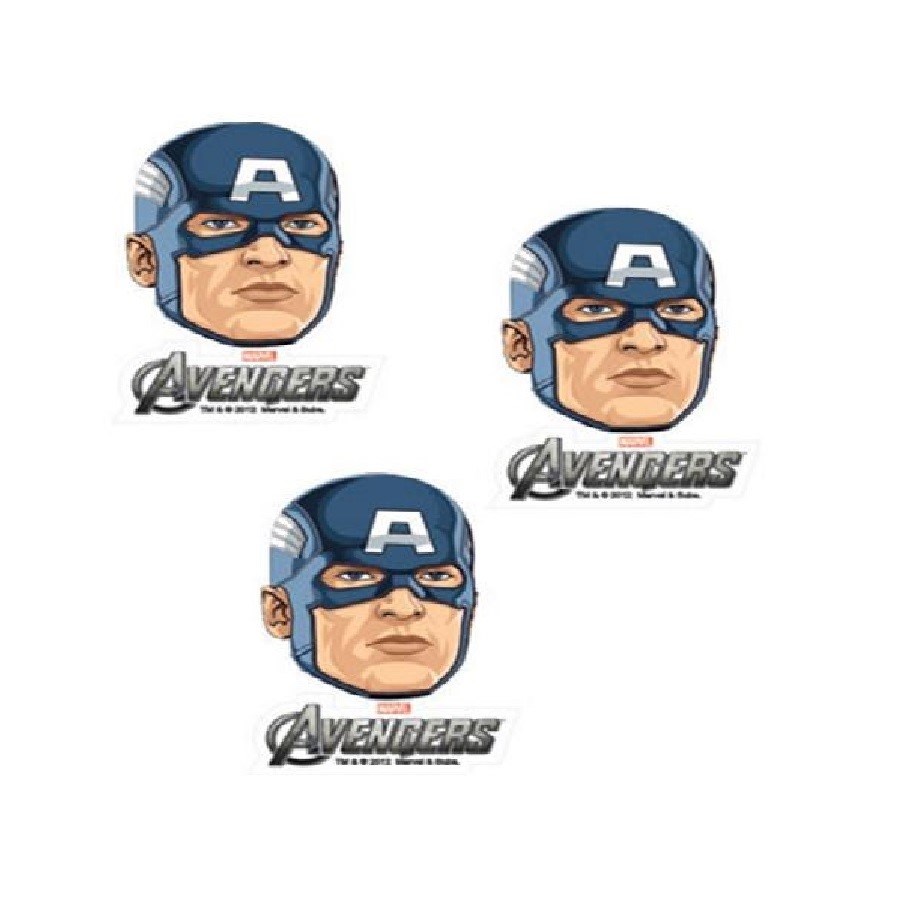 Mini Carinha Capito America 06 Unidades