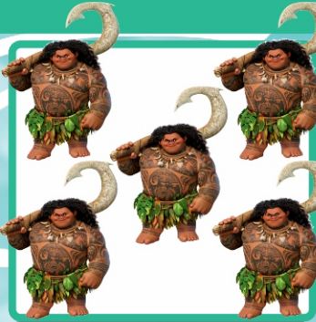 Micro Personagem Maui 8x10 cm 5 unidades