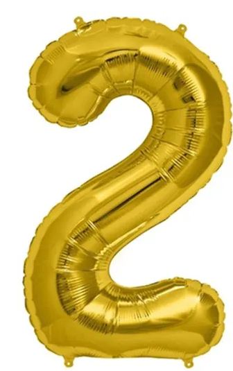 Balo Number 16 Polegadas Ouro 2 Unidade