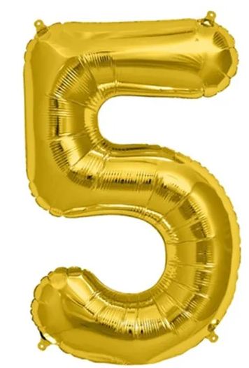 Balo Number 16 Polegadas Ouro 5 Unidade