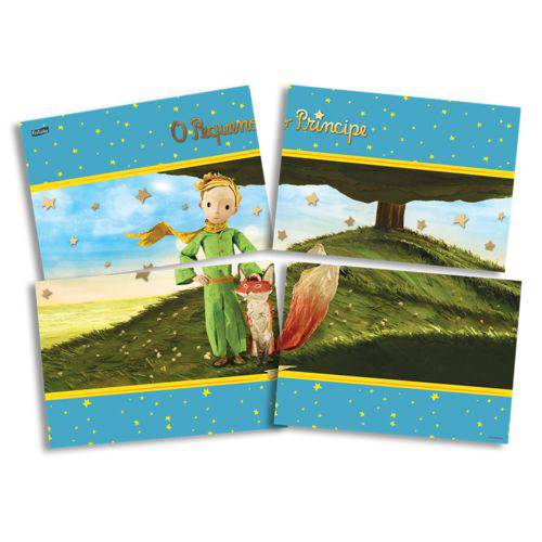 Painel 4 Laminas Pequeno O Prncipe Filme