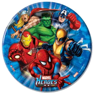 Prato Marvel Heroes 08 Unidades