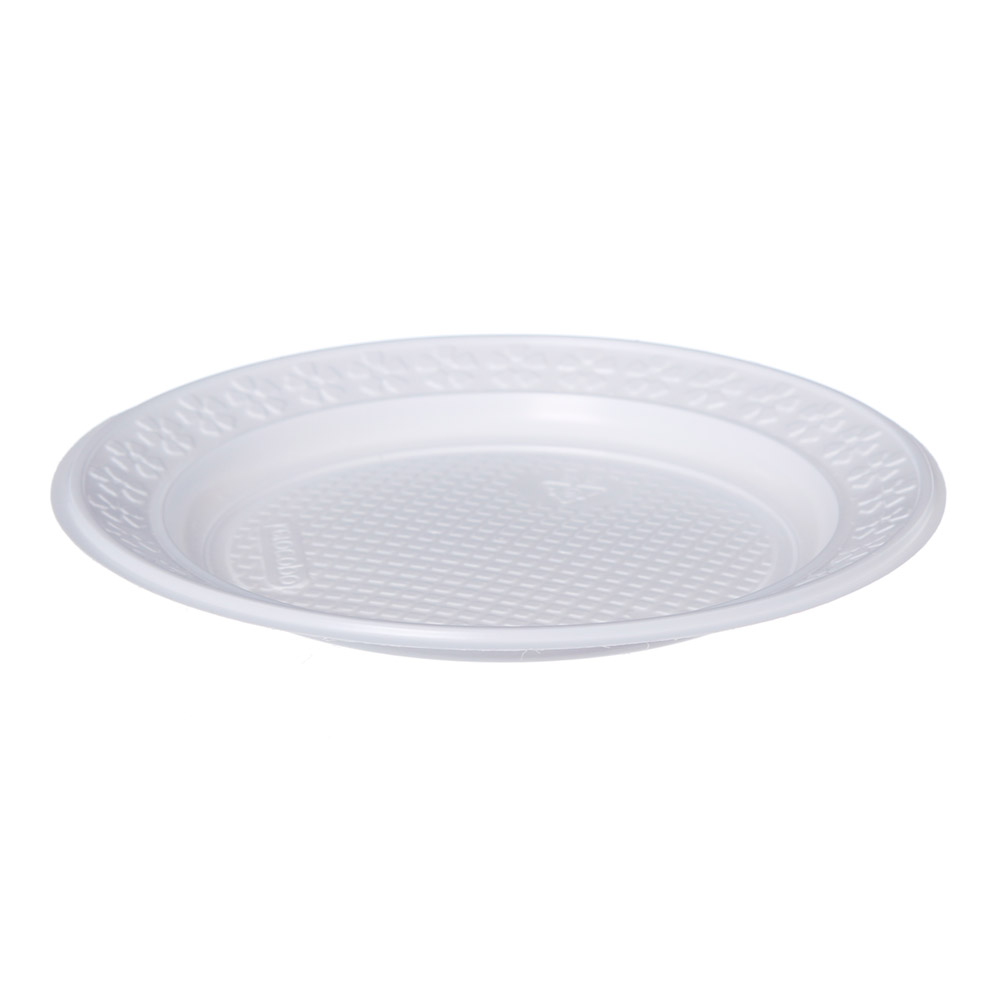 Prato 20 cm Plstico Branco 10 Unidades