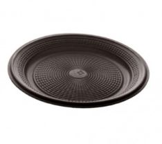 Prato Biodegradvel Redondo 15cm Preto 10 Unidades