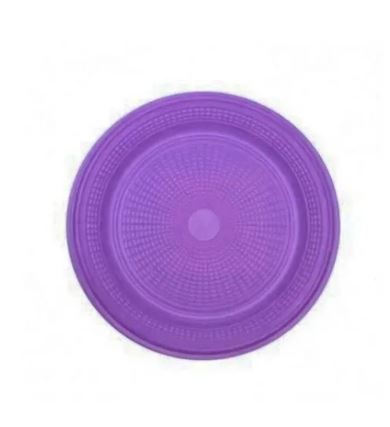 Prato Biodegradvel Redondo 15cm Roxo 10 Unidades