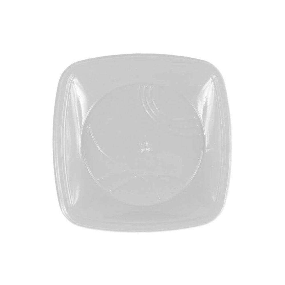 Prato Quadrado 15cm Branco 10 Unidades